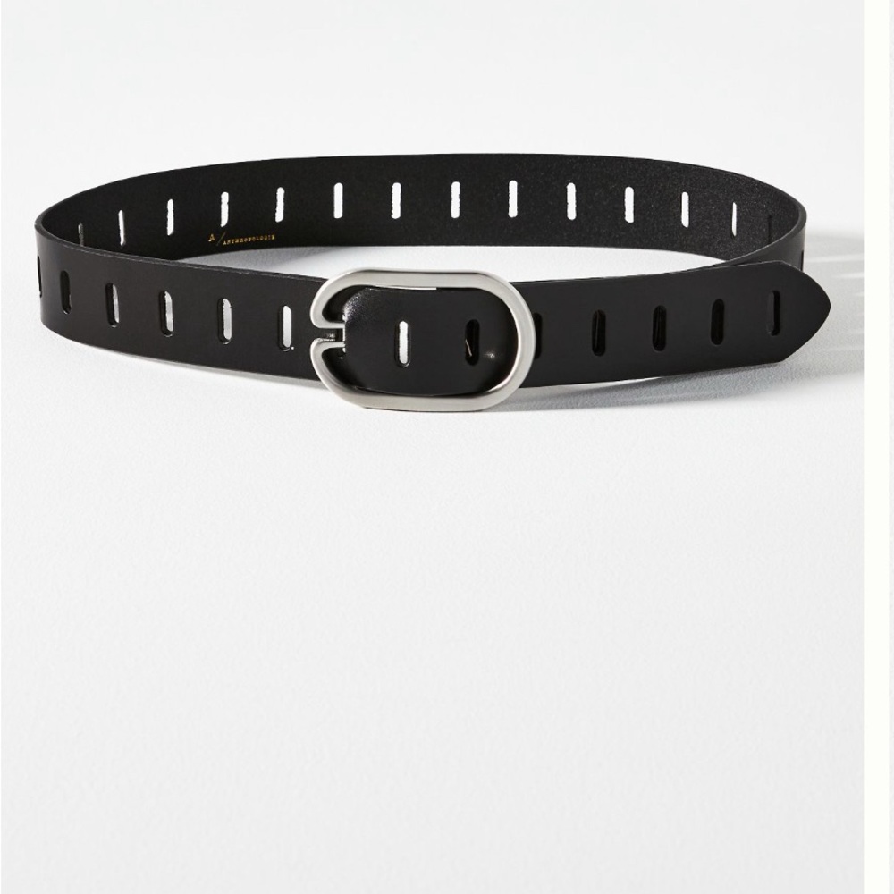 Anthropologie Black and Silver Belt with Elegant Design
